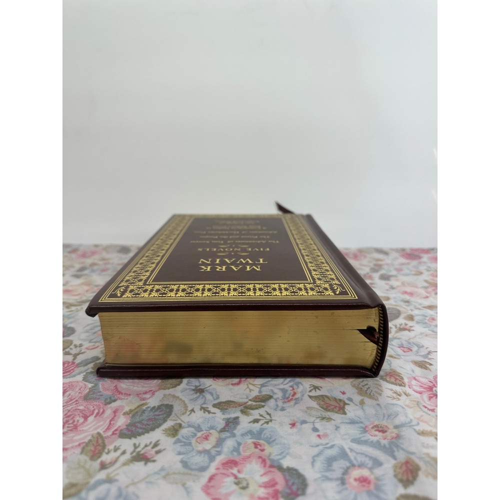 Mark Twain Five Novels Canterbury Classics Gilded Leather Bound Burgundy Gold - Picture 7 of 10